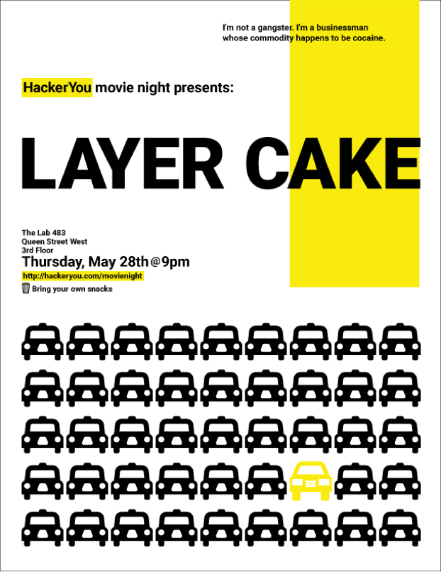 Layer Cake movie poster design